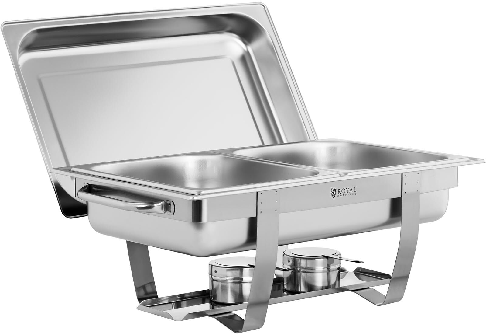 Royal Catering Chafing Dish - 2 x GN 1/2 - 11 L - 2 Brennstoffbehälter