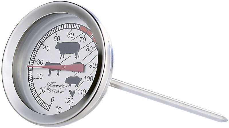 Rosenstein & Söhne Analoges XL Fleisch- und Braten-Thermometer