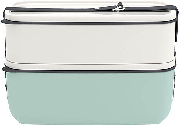 Villeroy & Boch LIKE BY VILLEROY & BOCH ToGo&ToStay Lunchbox-Set, 2-teilig, eckig, weiß/mintgrün creme   10-4869