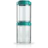 BlenderBottle GoStak nádoba pro uložení bílkovin, bílkovin, prášku, vitamínů a dalších 2 ks 150 ml (2 x 150 ml), teal