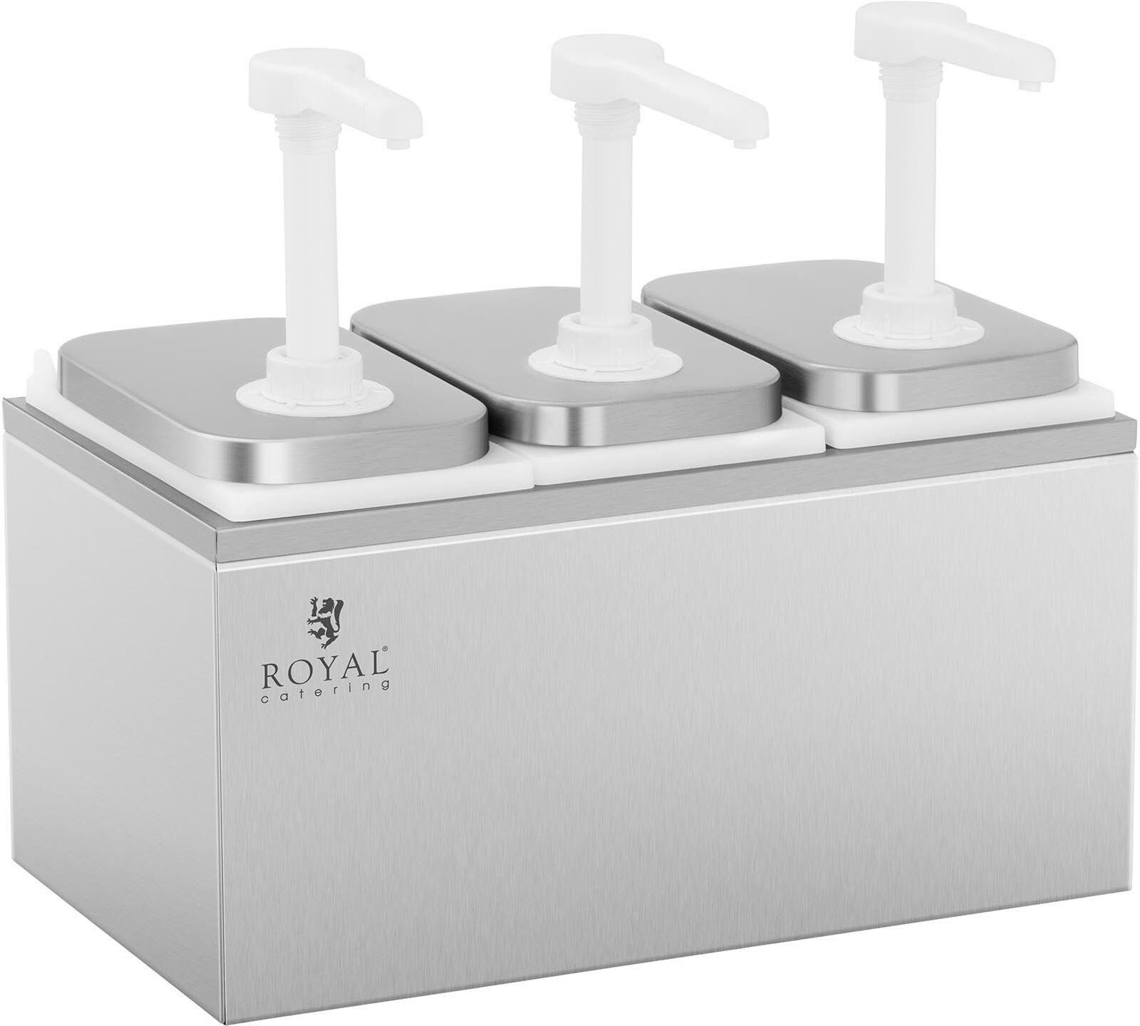 Royal Catering Dávkovač na omáčky - 3 čerpadla - 3 x 2 l RCDI-6L