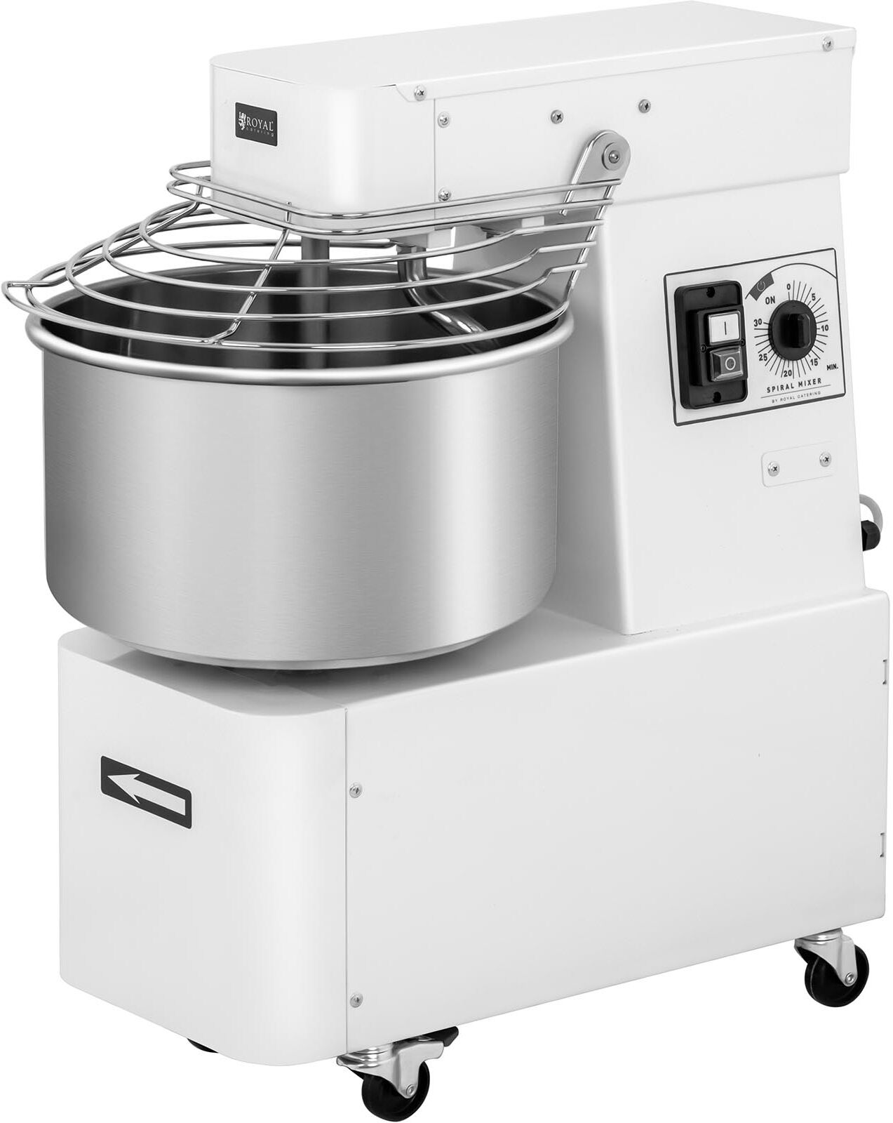 Royal Catering Hnětač těsta - 22 l - 56 kg/h - 750 W - pevná hlava a mísa RC-SPFH20