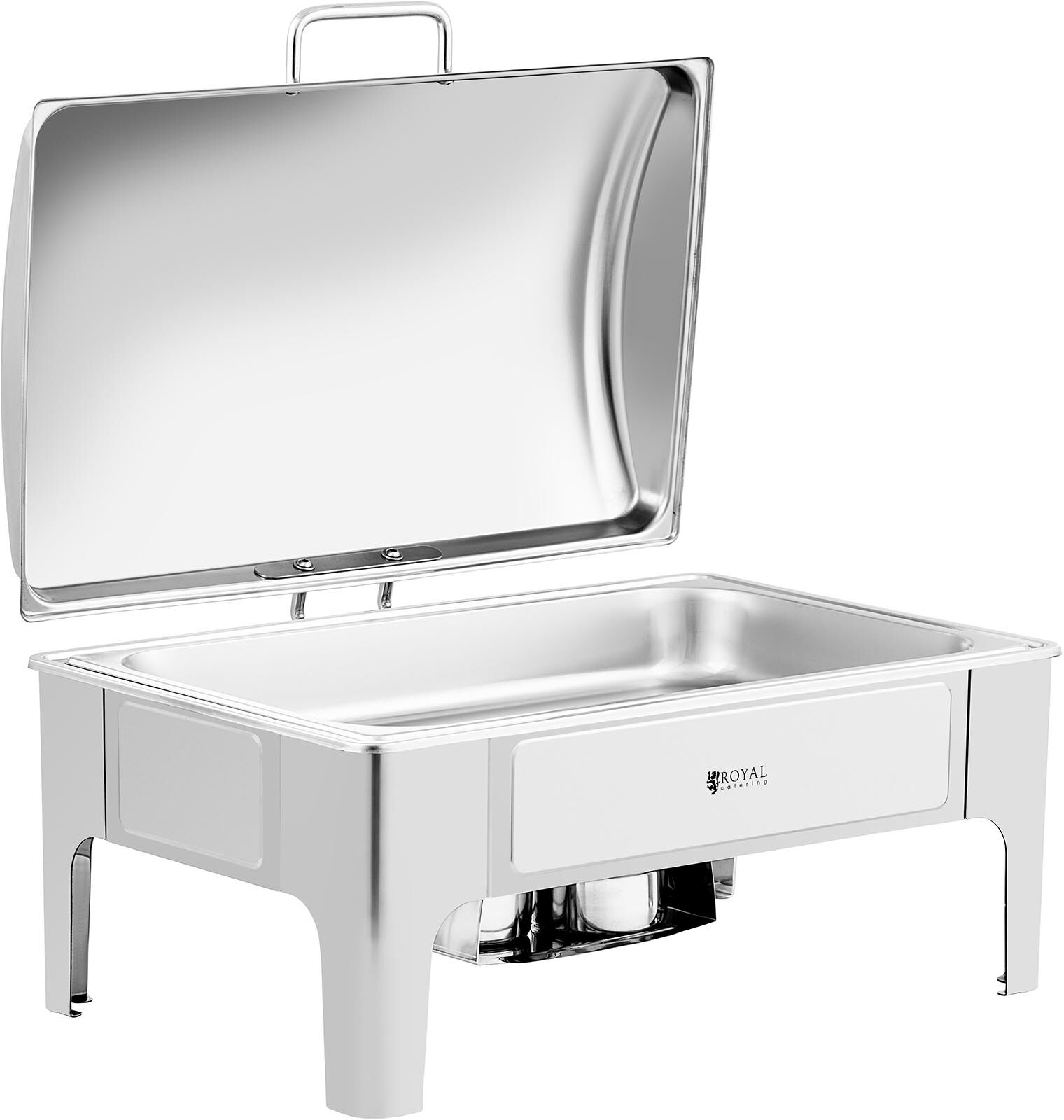 Royal Catering Chafing dish - GN 1/1 - Royal Catering - 8,5 l - 2 x palivový článek - polkulatý RCCD-RT10_9L