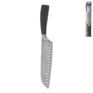 B2B Partner Santoku Küchenmesser, Damaszener Stahl/Packung, 18,5 cm