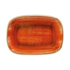 12 x Aura Terracotta Gourmet Rechteckplatte tief 17 x  11,5cm * - Bonna Premium Porcelain