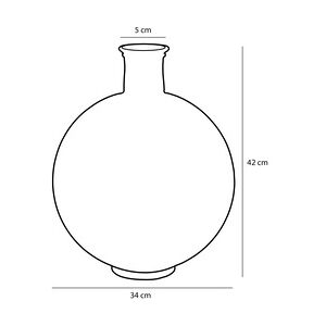 Mica Decorations Mica Flasche Firenza dunkelbraun Recyeltes Glas Ø 34 x 42 cm