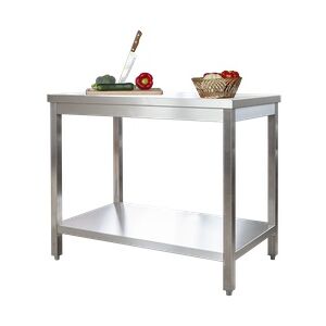 Brenn Blech GastroHero Edelstahl Arbeitstisch Profi 1200 x 700 mm - mit Grundboden