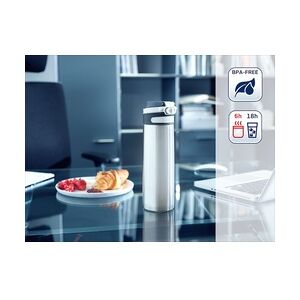 Leifheit Thermobecher Flip 600 ml silber