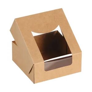 125x Bio Food Box Snackbox mit Deckel und Sichtfenster aus PLA 12 x 12 x 5cm