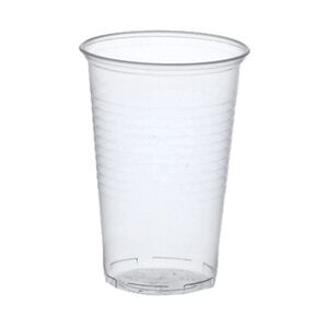 Gastro Papstar 50 Trinkbecher, PP 0,4 l Ø 9,5 cm x H: 12,2 cm transparent mit Schaumrand   Mindestbestellmenge 32 Stück