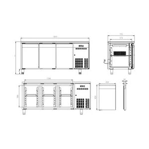 GastroHero Kühltisch ECO 3/0 - GN 1/1