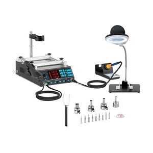 Stamos Germany Stamos Soldering Set Lötstation mit Vorwärmplatte und 2 Halterungen + Zubehör