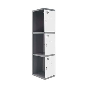 SimonRack Metallschrank 3 Türen ANBAUMODUL Zerlegt ANTHRACITE/WEISS 1800x400x500 mm (Höhe x Länge x Breite)