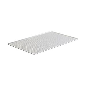 Gastro Mastro Backblech aus Aluminium unbeschichtet, GN 1/1 - 4 Seiten 45°, gelocht