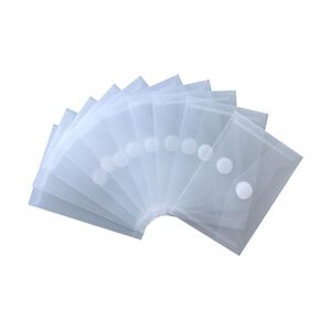 Dokumententaschen Sammelmappen Sichttaschen A7 quer transparent natur- Dokumentenmappe mit Klappe und Klettverschluss - 10 Stück