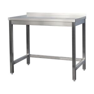 Brenn Blech GastroHero Edelstahl Arbeitstisch Profi 1600 x 700 mm - mit Aufkantung