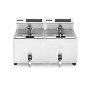 Hendi Gastro MasterCook Friteuse digital 2 x 8 L mit Ablasshahn