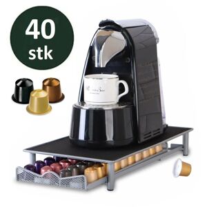 CHEFFINGER Kaffeekapsel Schublade für 40 Kapseln kompatibel mit Nespresso Kapselhalter Kapselspender
