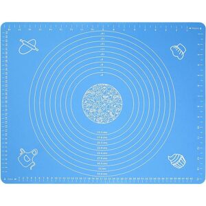 Wiederverwendbare Antihaft-Silikon-Backmatte, Fondant-Pasteten-Backmatte, 100 % Bisphenol-A (BPA)-frei, mit Messung, 50 x 40 cm (blau) - Lycxames