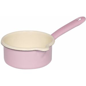 RIESS-KELOMAT Riess Stielkasserolle mit Ausguss Ø12cm 0,5 Liter Emaille Classic Pastell Rosa