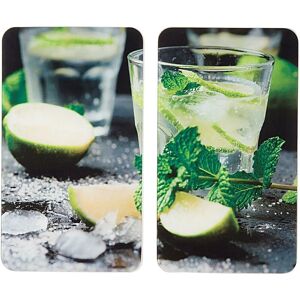 Wenko Herd-Abdeckplatte Mojito Glas 52x30cm 2Stück