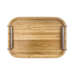 Mr Beam Edelstahl Lunchbox mit Bambus-Deckel, Lunchbox + 3 Deckel