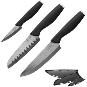 Silberthal Keramikmesser Set 3 Stk - Scharf Und Vielseitig - Chefmesser, - Wie Neu Schwarz