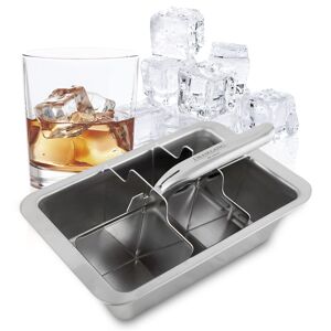 Dreiklang - Be Smart® 18/8 Edelstahl Xxl Eiswürfelform Für Whiskey Mit - Akzeptabel Silber Extra groß