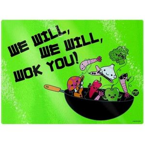 Pertemba Fr - Home Pop Factory We Will, We Will, Wok You Rechteckiges Schneidebrett