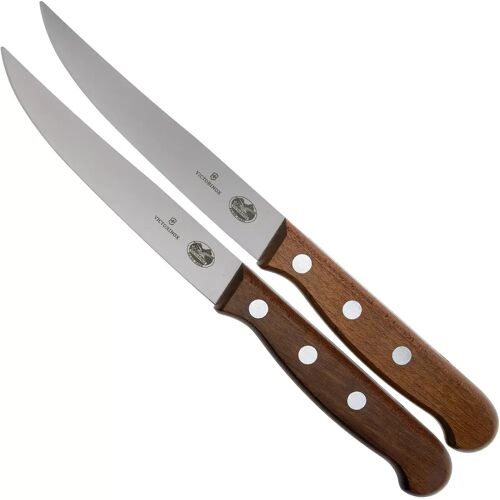 Victorinox Wood 5.1200.12G Steakmesser, 2-teiliges Set, straight edge