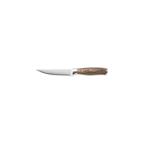 Was Gastro Steakmesser mit Holzgriff, 11,5 cm, Set á 12 Stück, Edelstahl