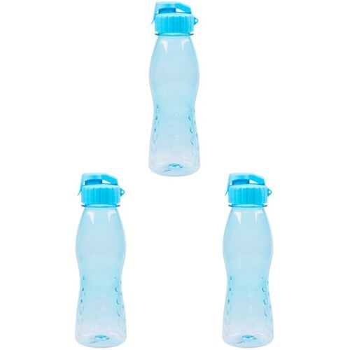 3 Stück Steuber Freizeit Trinkflasche Flip Top, 700 ml, hellblau