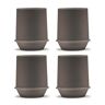 Serax - Dune Becher by Kelly Wearstler, Slate / braun (4er-Set)