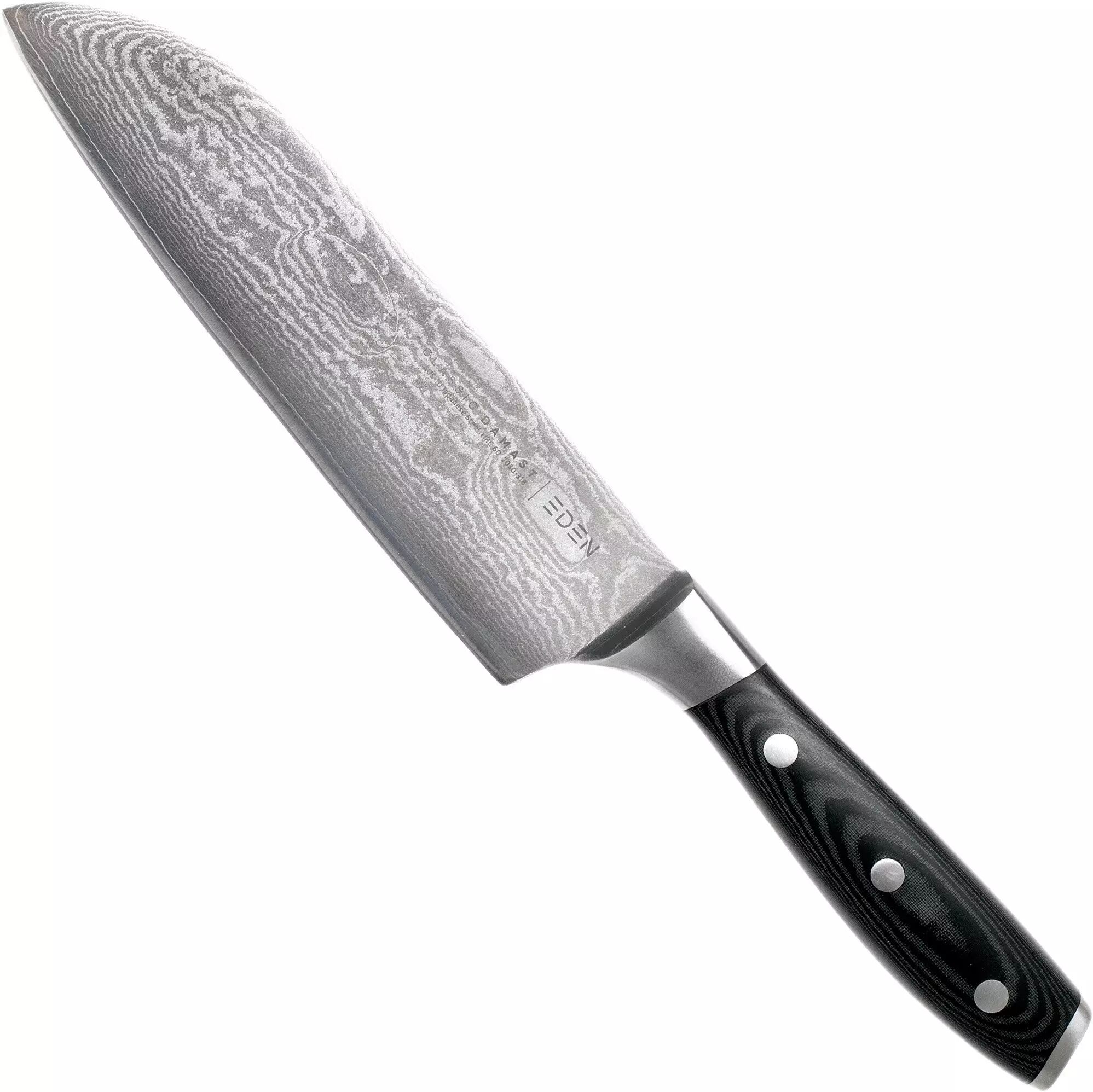 Eden Küchenmesser Eden Classic Damast Santoku 18 cm