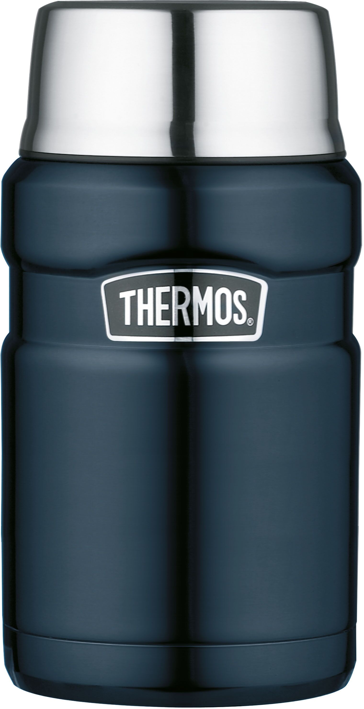 Thermobehälter THERMOS "Stainless King" Lebensmittelaufbewahrungsbehälter blau (dunkelblau) Thermoschüsseln 710 ml