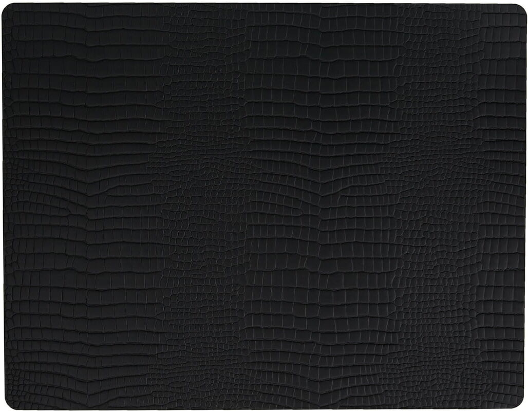 LindDNA - Tischset Square L 35 x 45 cm, Croc schwarz