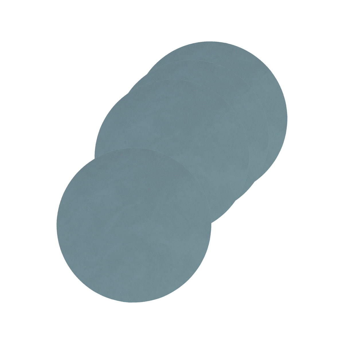 LindDNA - Glasuntersetzer rund Ø 10 cm, Nupo hellblau (4er-Set)