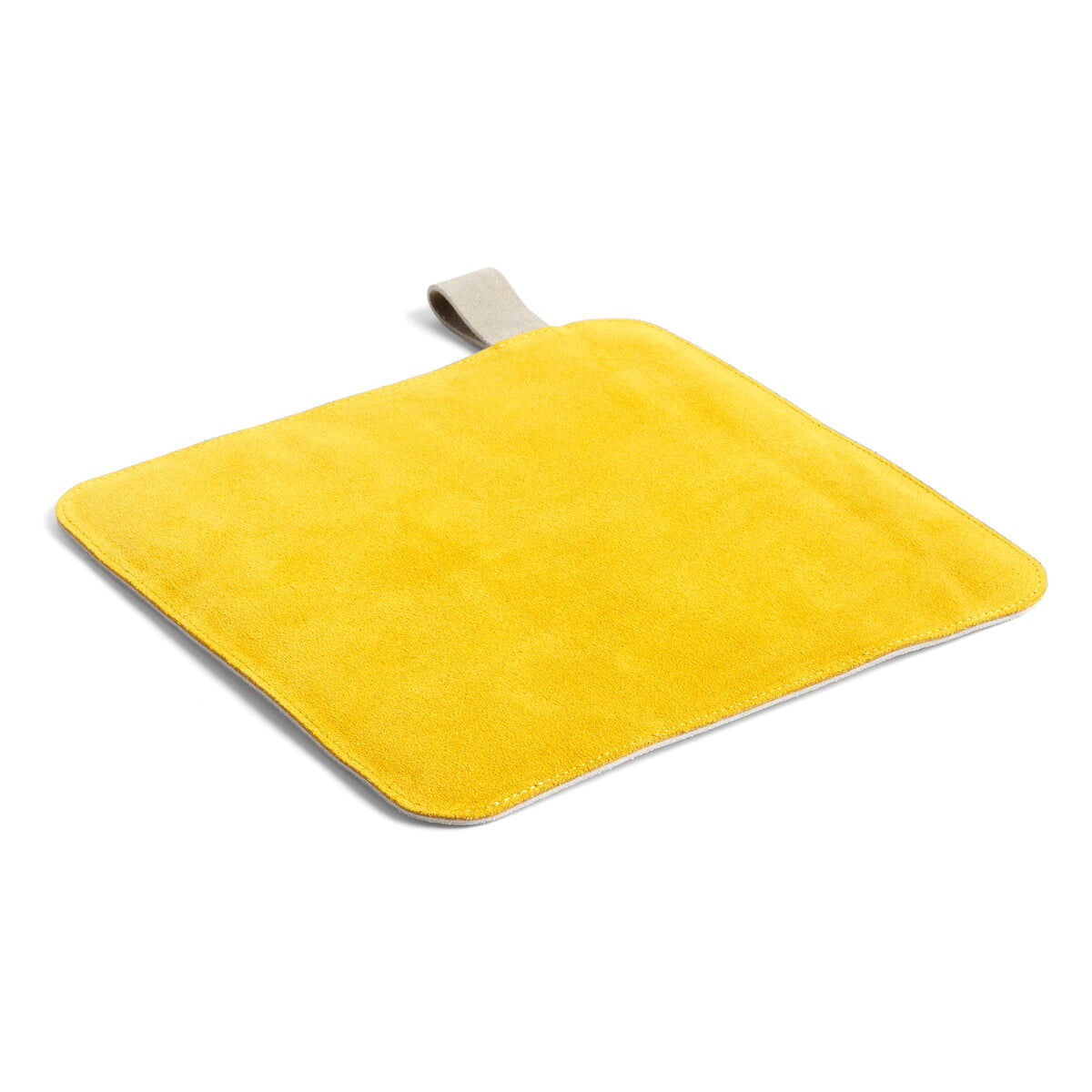 HAY - Suede Topflappen, 21,5 x 21,5 cm, gelb