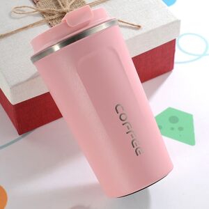 Shoppo Marte Double Stainless steel 304 Coffee Mug Car Thermos Mug Travel Thermo Cup 380ml(Pink)