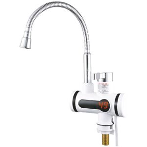 Shoppo Marte Kitchen Hot and Cold Dual-use Instant Faucets EU Plug, Style: Round Screen Type