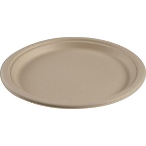 No-Name Engangstallerken   Bagasse   26 Cm   50 Stk