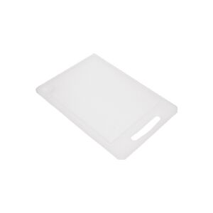 Multi Skærebræt 36x25x0.8 cm med Saftrille PE Plast hvid