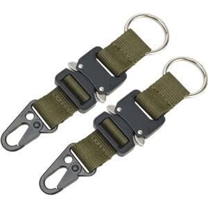 2 stk Tactical Quick Release Nøglering Clips Stor Militær Nøglering Nøgle Clip Bæltetilbehør