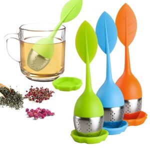 Loose Leaf Tea Infuser - Silikone Håndtag Tea Infuser Rustfrit stål S