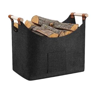 Filtpose Log Basket XL Log Opbevaringskurv Filtpose med håndtag en