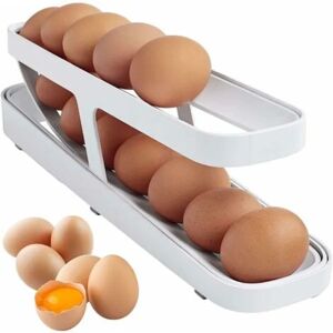 Unbranded Æggeholder Æggeopbevaring Æggestativ,Multifunktionsæggeboks til æg,Ægopbevaring Dobbeltlagskøleskab,Hjemmeæggebeholder Køkkentilbehør
