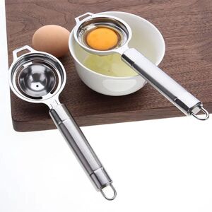 Æggeskiller køkken i metal til rodfri æggehvideadskillelse