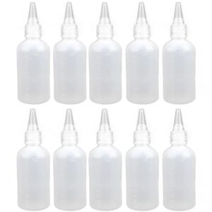 10 stk Plastklemmeflasker, 100 ml små klemmekrydderiflasker, dispenseringsflasker, plastikpresselige flydende dråberflasker Rejsetom flaske