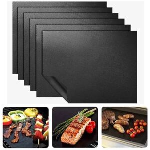 Otego 9-pak Grillmåtte, Ovnmåtte, Bagemåtte - Non Stick - 40x33 Black 9-Pack