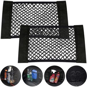 Opbevaringsnet, 2 STK Car Storage Mesh Bag Organizer til flasker Gro